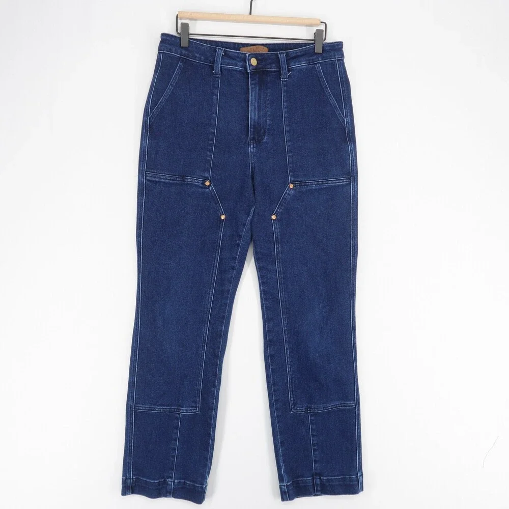 Judy Blue Vintage Horizon Jeans Womens 30 Dark Blue High Rise Straight Leg Work
